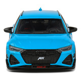 Miniatura Audi Rs6 r Avant c8 Abt 2022 Azul Miami 1 43 Solido