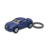 Miniatura Audi Tt Chaveiro, Azul, Escala 1:64, Com Fricção, Kinsmart, Coleção De Carrinhos