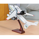Miniatura Avião Antonov An 225 Em Metal Com Ônibus Espacial