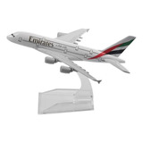 Miniatura Avião Comercial Airbus A380 Emirates