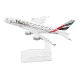 Miniatura Avião Emirates Airbus A380 Aeronave