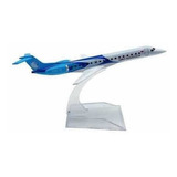 Miniatura Avião Erj 145 Ju 1800 Aero Mongólia 16cm Metal