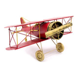 Miniatura Avião Vermelho De Hélice Segunda Guerra Mundial
