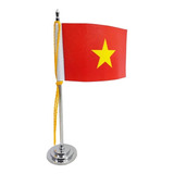 Miniatura Bandeira Mesa Vietnã Poliéster Cm 15