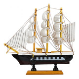 Miniatura Barco Navio De Madeira Veleiro Decorativo