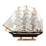Miniatura Barco Veleiro De Madeira Decoração Grande 57cm