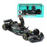 Miniatura Bburago F1 Mercedes amg W14 1 24 Piloto Hamilton