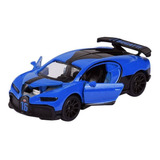 Miniatura Bugatti Chiron Pur Sport 1:60-1:64 Majorette Azul