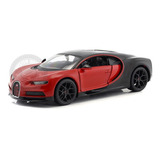 Miniatura Bugatti Chiron Sport Vermelha preta