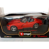 Miniatura Burago Dodge Viper Rt/10 1992 1:18 3025 Na Caixa