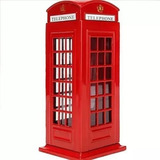 Miniatura Cabine Telefônica Londres Cofre Metal