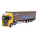 Miniatura Caminhão Carreta Scania Container Cosco Escal 1 50
