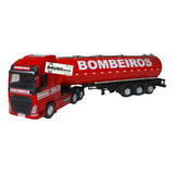 Miniatura Caminhão Carreta Tanque Coleção Bombeiro