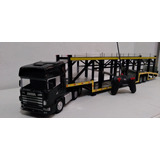 BRUTUS - SCANIA R620 BLACK COM CARRETA VANDERLEIA CARGA SECA 1/14 DE CONTROLE  REMOTO 