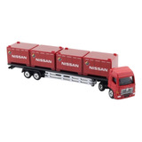 Miniatura Caminhão Hino Profia Reboque container Nissan 1 87
