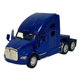 Miniatura Caminhão Kenworth T700 Azul Escala 1/68 Kinsmart