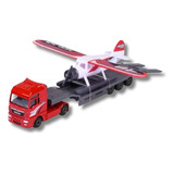 Miniatura Caminhão Man Tgx Xxl E Avião Aero Ace Transporter 