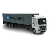 Miniatura Caminhao Mercedes 1 50 Carreta Container Maersk