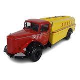 Miniatura Caminhao Mercedes L 6600 1950 Shell Verm 1 18 Mini