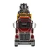 Miniatura Caminhão Plataforma Hx520 E Trator De Esteira 1/50 Cor Vermelho