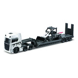 Miniatura Caminhão Scania 770s C Carregadeira Bobcat Maisto