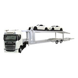 Miniatura Caminhão Scania Cara Chata Cegonheira Escala 1 50