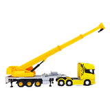Miniatura Caminhão Scania Highline Carreta Guindaste 1 64