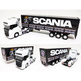 Miniatura Caminhão Scania Highline Carreta Personalizada