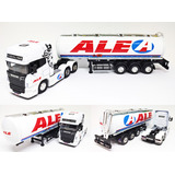 Miniatura Caminhão Scania R730 Carreta Bau E Tanque 1 64