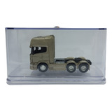 Miniatura Caminhão Scania V8 R730 Com Caixa De Acrílico