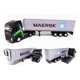 Miniatura Caminhão Volvo E Scania Carreta Baú Refrigerado