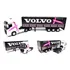 Miniatura Caminhão Volvo Fh500 + Carreta Lona Personalizada Cor Rosa