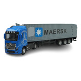 Miniatura Carreta Mercedes Benz Container Esc 1 50 Maersk B