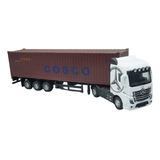 Miniatura Carreta Mercedes Benz Container Escala 1 50 Cosco