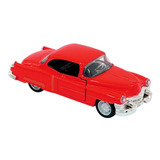 Miniatura Carrinho Antigo De Metal Cadillac Vermelho 1953