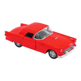 Miniatura Carrinho Antigo De Metal Ford Thunderbird Vermelho