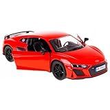 Miniatura Carrinho De Ferro Audi R8 2020 1 36 Coleção Vermelho 