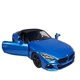 Miniatura Carrinho De Ferro BMW Z4 Brasileiro De Metal -Azul-