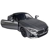 Miniatura Carrinho De Ferro BMW Z4 Brasileiro De Metal -Cinza-