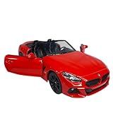Miniatura Carrinho De Ferro BMW Z4 Brasileiro De Metal -Vermelho-