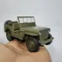 Miniatura Carrinho De Ferro Jeep Militar De Guerra Willys Cor Verde