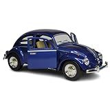Miniatura Carrinho De Ferro Volkswagen Fusca Clássico Abre As Portas Carro Nacional (azul Escuro)