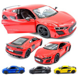 Miniatura Carro Audi R8 Coupé 2020 Abre Portas Ferro 1 36