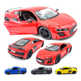 Miniatura Carro Audi R8 Coupé 2020 Abre Portas Ferro 1 36