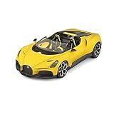MINIATURA CARRO BUGATTI MISTRAL W16 CABRIOLET 1 18 BBURAGO AMARELO