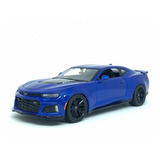 Miniatura Carro Chevrolet Camaro Zl1 2017 Azul 1 24 Maisto