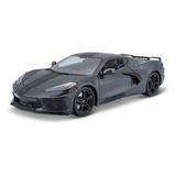 Miniatura Carro Chevrolet Corvette Stingray Coupe 2020 Cinza