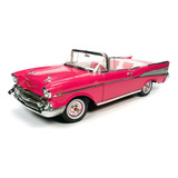 Miniatura Carro Chevy Bel Air 1957 Barbie 1:18 Auto World