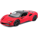 Miniatura Carro Ferrari Sf90 Stradale 1 18 Vermelho Bburago