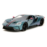 Miniatura Carro Ford Gt 2017 Pink Slips 1 24 Jada Toys Azul
